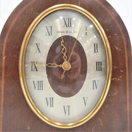 Vintage General Electric Wood Westminster Chime Chapel Shaped Mantel Clock P&R alternative image