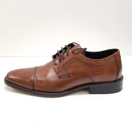 Johnston & Murphy 11566 Brown Leather Oxford Cap Toe Dress Shoes Men's Size 8.5 M