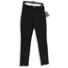 NWT Womens Black Elastic Waist Flat Front Pull-On Ankle Leggings Size 2