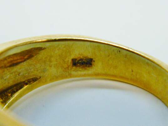 14K Yellow Gold 0.28 CT Diamond Men's Ring 7.4g image number 5