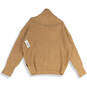NWT Womens Tan Knitted Mock Neck Pullover Sweater Size X-Large image number 4