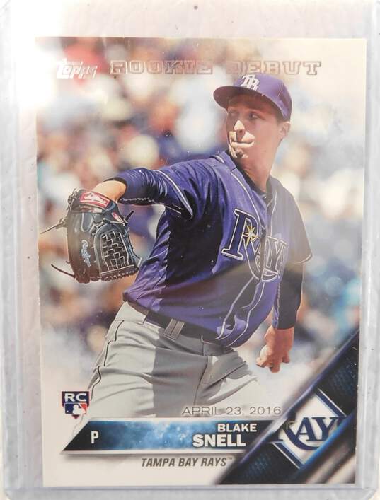 2016 Blake Snell Topps Rookie Debut Tampa Bay Rays image number 4