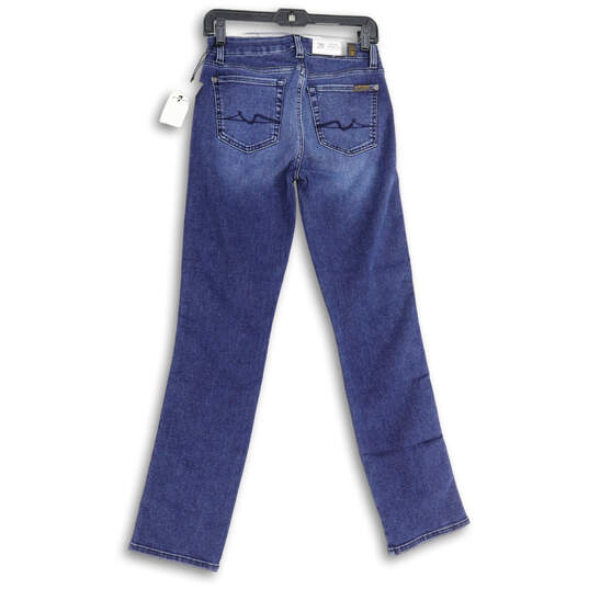 NWT Womens Blue Denim 5-Pocket Design Kimmie Straight Leg Jeans Size 28 image number 2