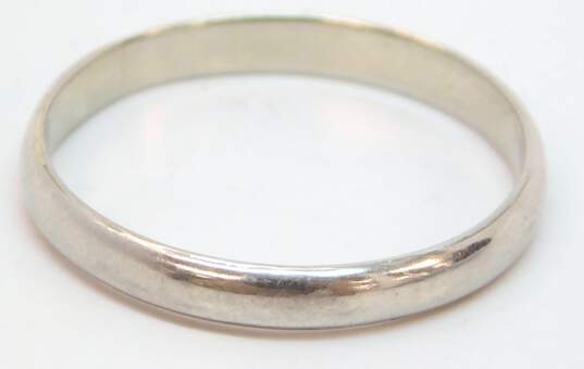 Elegant 14k White Gold Band Ring 3.3g image number 2