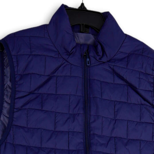 NWT Mens Blue Mock Neck Insulated Full-Zip Quilted Vest Size XL image number 3