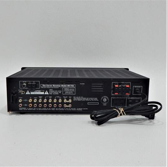 Carver Brand HR-752 Model Sonic Holography Receiver w/ Attached Power Cable image number 3