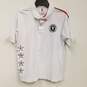 Mens White Cotton Collared Short Sleeve Casual Polo Shirt Size Small image number 1