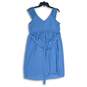 NWT A Pea In The Pod Womens Blue Lace V-Neck Sleeveless Tie Back A-Line Dress S image number 2