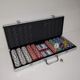 BCG Poker Chips set w/ Sealed Tokens Sealed Cards 5 Loose Dice and Case