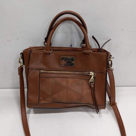 Women's Brown Leather Nicole By Nicole Miller Purse image number 1