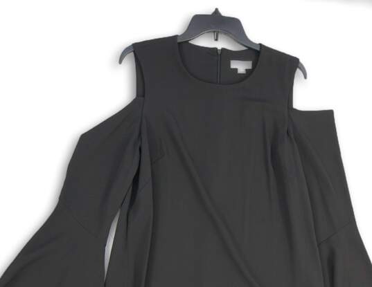 Calvin Klein Womens Black Round Neck Cold Shoulder Sleeve Shift Dress Size 0 image number 3