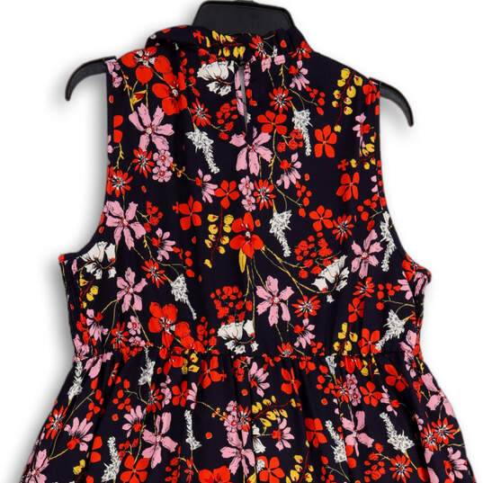 NWT Womens Multicolor Floral Sleeveless Smocked A-Line Dress Size 14-16 image number 4