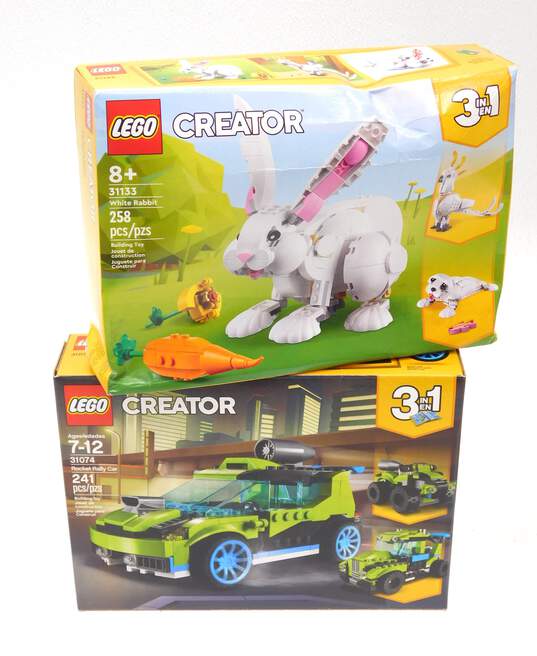 Creator Factory Sealed Sets 31074: Rocket Rally Car & 31133: White Rabbit image number 1