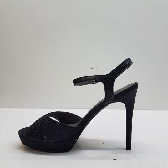 Guess Platform Jordie Glitter Ankle Heels Black 9.5 image number 2