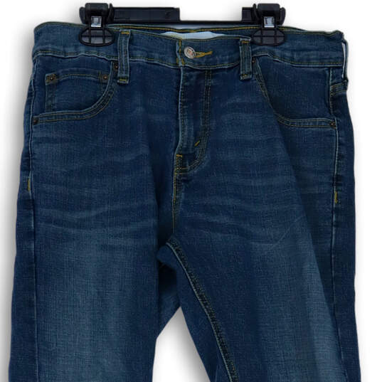 Mens Blue Denim Medium Wash Pockets Stretch Straight Leg Jeans Size 30x30 image number 1