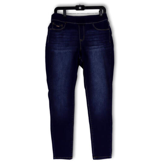 NWT Womens Blue Denim Stretch Heidi Pull-On Skinny Leg Jeans Size 10 image number 1
