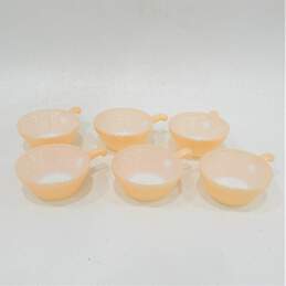 Set of 6 Vintage Fire King Peach Beehive Luster Bowls