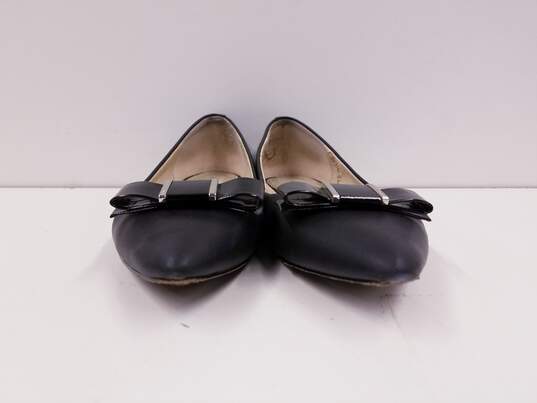 Coach Warwick Bow Pointed Toe Flats Black 6 image number 3