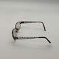 Womens SP1008 Brown Metal Half-Rim Frame Rectangle Prescription Eyeglasses image number 4
