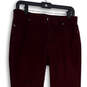 Womens Maroon Denim Dark Wash Stretch Pocket Skinny Leg Jeans Size 8 image number 3