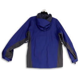 Mens Blue Long Sleeve Hooded Full-Zip Windbreaker Jacket Size Small alternative image