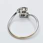 14k White Gold Cubic Zirconia Sz 4 Ring 1.4g image number 3