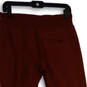 Womens Red Elastic Waist Zip Pockets Activewear Jogger Pants Size 4P image number 4