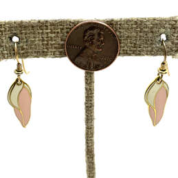 Designer Laurel Burch Barbee's Blossom Gold-Tone Pink Dangle Earrings alternative image