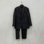 Mens Black Long Sleeve Single Breasted Two Piece Pant Suit Set Size 42R image number 1