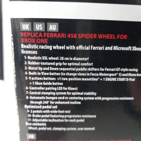 Microsoft XBOX ONE ThrustMaster Ferrari 458 Spider Racing Wheel & Pedals image number 5