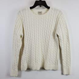 L.L. Bean Men White Sweater L