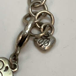 Designer Brighton Silver-Tone Filigree Rhinestone Rectangle Chain Bracelet