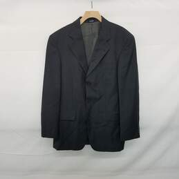 Men's Oscar De La Renta 100% Dark Gray Wool Suit Jacket