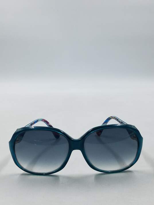 Emilio Pucci Teal Tinted Oversized Sunglasses image number 2