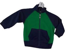Okie Dokie Boys Green Long Sleeve Mock Neck Full Zip Jacket Size 12-18m