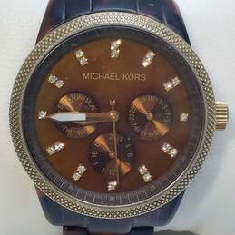 Michael Kors MK-5038 37mm Tortoise Design Analog Multi-Dial Watch 70.0g alternative image