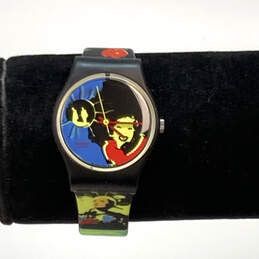 Designer Swatch Sun Lady Round Dial Adjustable Quartz Analog Wristwatch