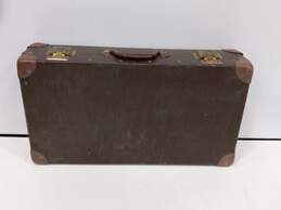 Vintage Brown Travel Briefcase alternative image