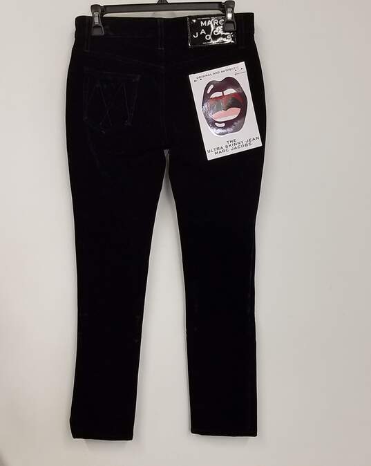 NWT Womens Black Pockets Dark Wash Low Rise Denim Ultra Skinny Jeans Size 27 image number 2