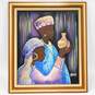Artist Mobassi African Women Original Oil Painting Framed Art 25x29 image number 1