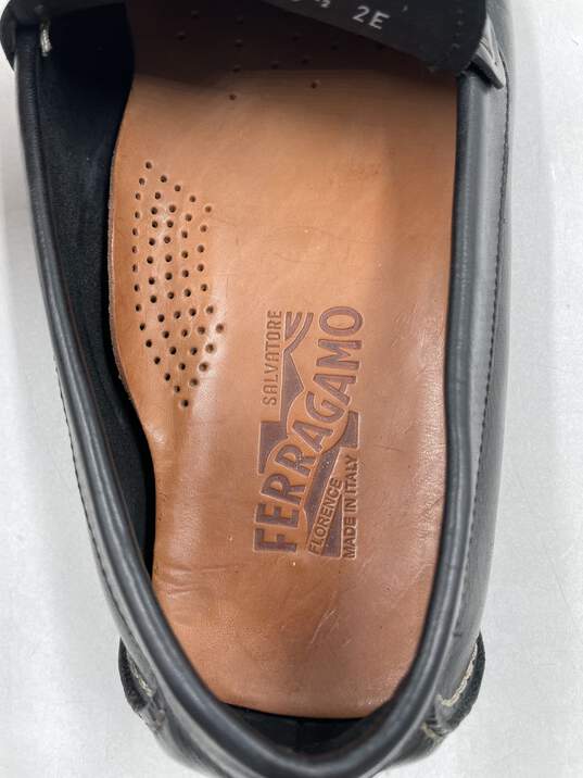 Authentic Salvatore Ferragamo Black Driver Loafer M 9.5EE image number 6