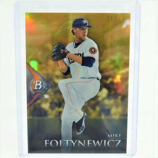 2014 Mike Foltynewicz Bowman Chrome Prospects Rookie Cards Red /25 Gold /50 Houston Astros image number 5