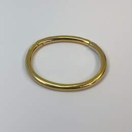 Designer J. Crew Gold-Tone Engraved Hinged Round Bangle Bracelet alternative image