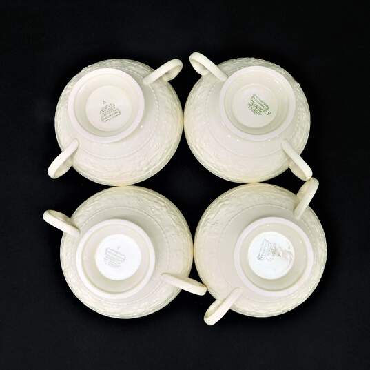 Vintage Wedgwood Wellesley Set Of 4 Double Handle Cream Soup Bowls image number 5