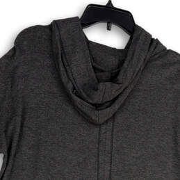 NWT Womens Gray Short Sleeve Pocket Drawstring Hooded Pullover T-Shirt Sz M alternative image