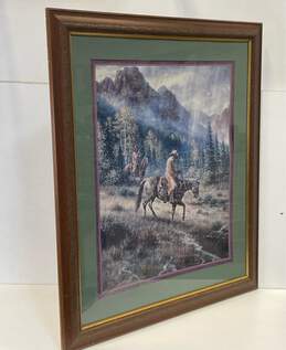 Cowboys in the Rain Print by Jack Terry 2004 Matted & Framed alternative image