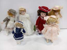 6 Assorted Porcelain Dolls Collection