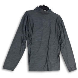 Womens Gray Heather Long Sleeve Dri-Fit 1/4 Zip Activewear T-Shirt Size L alternative image