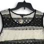 NWT Coco + Carmen Womens Black White Round Neck Pullover Tank Top Size S/M image number 3
