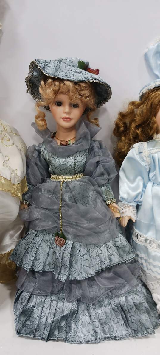 Vintage Bundle of 3 Assorted Porcelain Dolls image number 3